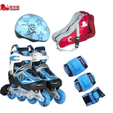 儿童溜冰鞋安全防滑耐磨美洲狮平花鞋851鸟巢系列升级版套鞋