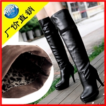 高跟过膝靴子高靴厂家直销2013冬新款防水台女鞋细高跟长靴女靴