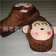厂家供应男款卡通全包保暖拖鞋卡通毛绒拖鞋外贸保暖玩具拖鞋
