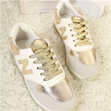 厂家2013秋冬新款N字母休闲鞋运动跑步鞋圆头系带内增高鞋女鞋单