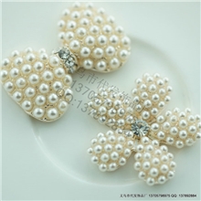 厂家ＤＩＹ发饰蝴蝶结装饰配件钻扣珍珠花盘饰品配件手捧花