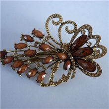 强力推荐高档蝴蝶刘海发夹手工镶水钻发夹一字头花发夹