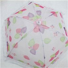 TRJ025-2伞式折叠蕾丝六角形菜罩树叶图案防尘食物罩活动菜罩