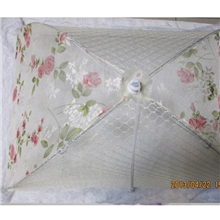 TRJ060-2卫生菜罩防苍蝇罩食物罩可折叠防尘罩方形蕾丝食物罩