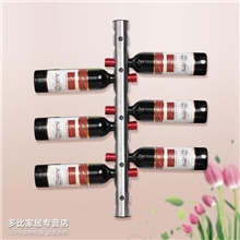 丹麦创意酒架不锈钢红酒架八支十二支红酒架直筒壁挂红酒架