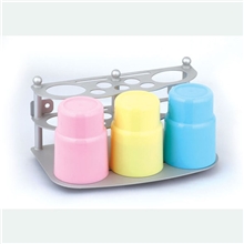 【热销产品】供应品牌卫浴多色塑料3杯架专业品质塑料杯3杯架