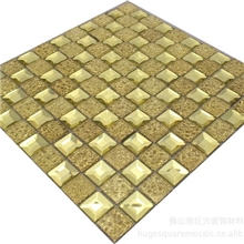 磨边加钻石纹马赛克镜面效果金色KTV酒店商场高级会所门面