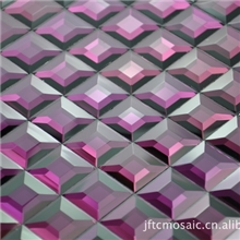 佛山镜面马赛克厂家直销紫色磨边镜面马赛克