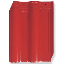 厂家直销：新农村建设专用大红陶瓷连锁瓦片