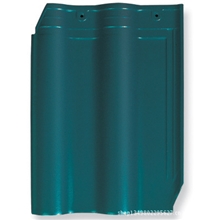 厂家直销：新农村建设专用孔雀蓝陶瓷连锁瓦片、新型瓦片