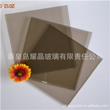 供应茶色玻璃茶玻欧洲茶浅茶色玻璃茶色镀膜玻璃金茶膜4MM