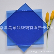 供应宝石蓝玻璃深蓝玻璃蓝色浮法玻璃蓝玻