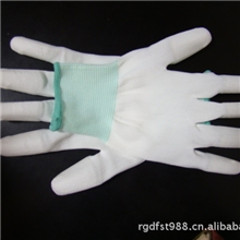 无尘手套白涤纶手套白PU手套涂指手套