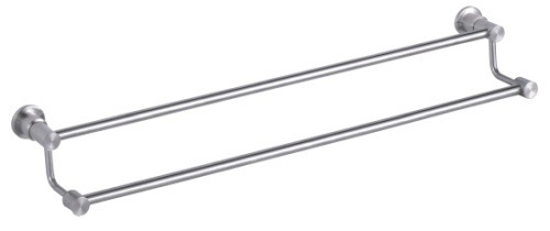 柏方卫浴毛巾架/浴室水龙头304不锈钢挂件双杆毛巾架毛巾杆71648