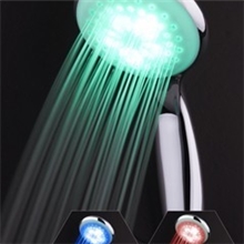 海斯蒂LED-08温控发光花洒，LED淋浴头系列