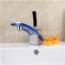 全铜面盆龙头冷热水晶兔玻璃陶瓷盆水龙头