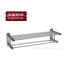 宝嘉利华厂家直销卫浴挂件太空铝浴巾架毛巾架置物架104