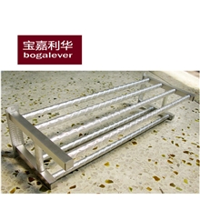 宝嘉利华厂家直销卫浴挂件太空铝浴巾架毛巾架置物架104刻花