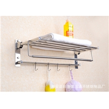 【厂家直销】新款折叠毛巾架卫生间置物架抛光毛巾架