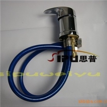 发廊洗头床水龙头开关/理发店龙头/蓝色防暴双层管50CM