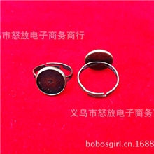 10mm12mm14mm戒指底托时光宝石批发地摊格子铺热卖款