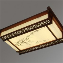 LED客厅书房灯饰简约时尚现代中式卧室吸顶灯羊皮灯具特价高9048