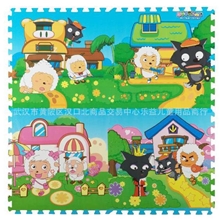 正品天利喜羊羊与灰太狼EVA泡沫地垫加厚60*60*1.2cm环保无毒