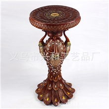 家居摆件树脂工艺品创意摆设古典优雅孔雀茶桌咖啡桌XH291