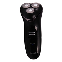 1118大促供应KEMEI科美KM818剃须刀充电水洗剃须刀旋转式3刀头