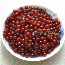 四会玉器珠子（大红色6mm圆珠）饰品配饰DIY编手链玉珠