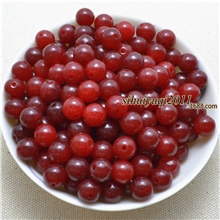 自产自销玉石玉珠子散珠(10mm大红色玉珠子)DIY手链批发