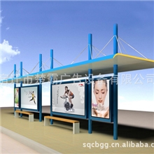 公交候车亭公交车候车亭灯箱公交站台灯箱滚动换画公交站台