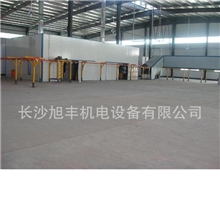 炉具外壳喷涂线，不锈钢粉房，自动喷枪及全自动回收系统
