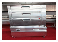 海鲜蒸柜，三门蒸柜炉，商用电磁炉，30KW，304不锈钢材质