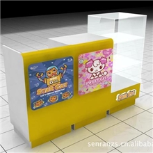 厂家直供专业设计制作收银台促销台灯箱展示柜化妆品展示架