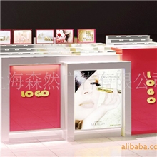 厂家供应促销台展示柜展示专柜KT板化妆品前柜卡姿兰
