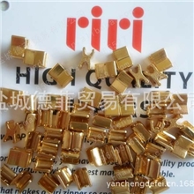 国际大牌正品瑞士Riri拉链专业订购4#6#亮黄金拉链头欧洲款配件