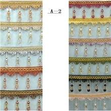 窗帘装饰品A-2珠花边流苏吊球串珠花边