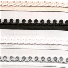 供应编织带花边耳仔带有圈包边子母带勾编带