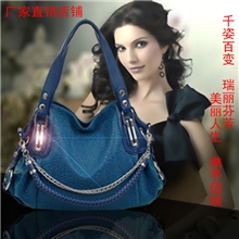 女包2013新款韩版潮包包女士单肩斜挎休闲包真皮女包一件代发