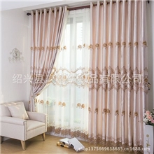 可以零剪厂家直销绍兴窗帘柯桥窗帘布批发绣花窗帘8820系列