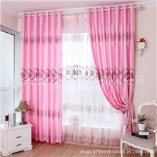 可以零剪绍兴柯桥窗帘布批发绣花窗帘布客厅卧室窗帘028系列