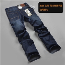2013厚款金线款加强版高端极品牛仔裤韩版修身批发6168