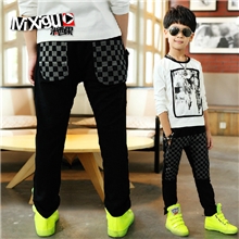 【加绒加厚】秋冬童裤男童休闲运动长裤男孩中大童黑色儿童裤子