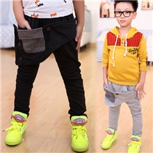 【包邮】保暖加厚不倒绒男童哈伦裤儿童加绒休闲长裤冬童裤批发