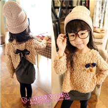 爱尚坊童装批发2013冬装新品女童假两件加厚儿童连衣裙厂家直销