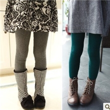 爱尚坊2013秋冬新款女童针织棉料加绒打底裤儿童靴裤童装批发E