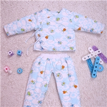 新款可爱宝宝斜襟棉衣粉色加厚棉袄婴儿蚕丝棉袄套装两件套批发