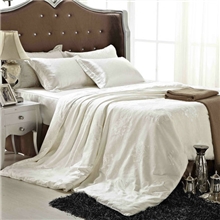嘉丝丽超柔提花纯春秋顶级贡缎蚕丝被