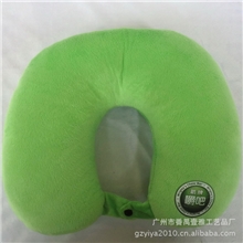 A毛绒U形枕印花绣花护颈枕礼品靠枕PP棉保健枕厂家生产定做